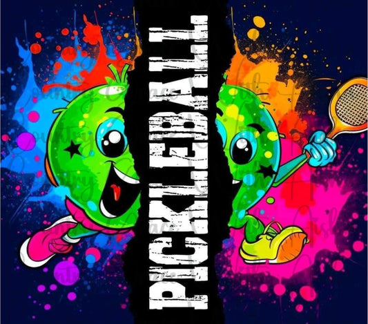 Pickleball 20oz Skinny Tumbler Sublimation Transfer Wrap