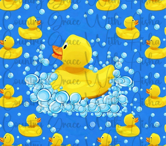 Rubber Duck 20oz Skinny Tumbler Sublimation Transfer Wrap