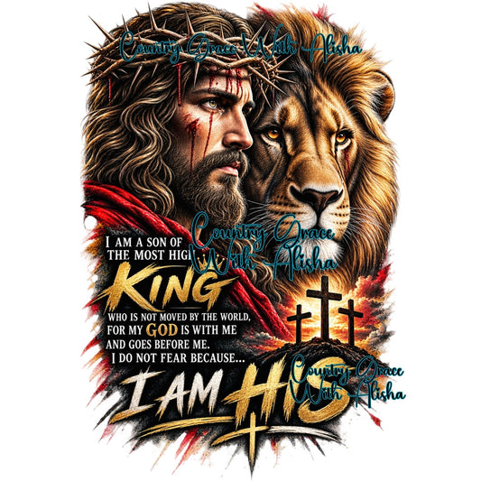 Son Of The Most High King Lion Ready to Press Sublimation Transfer