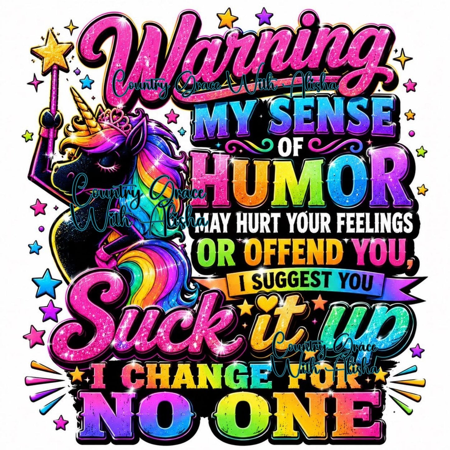 Warning Funny Ready to Press Sublimation Transfer