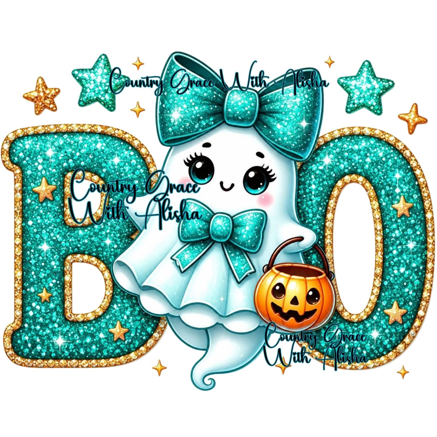 Boo Ghost Halloween Ready to Press Sublimation Transfer
