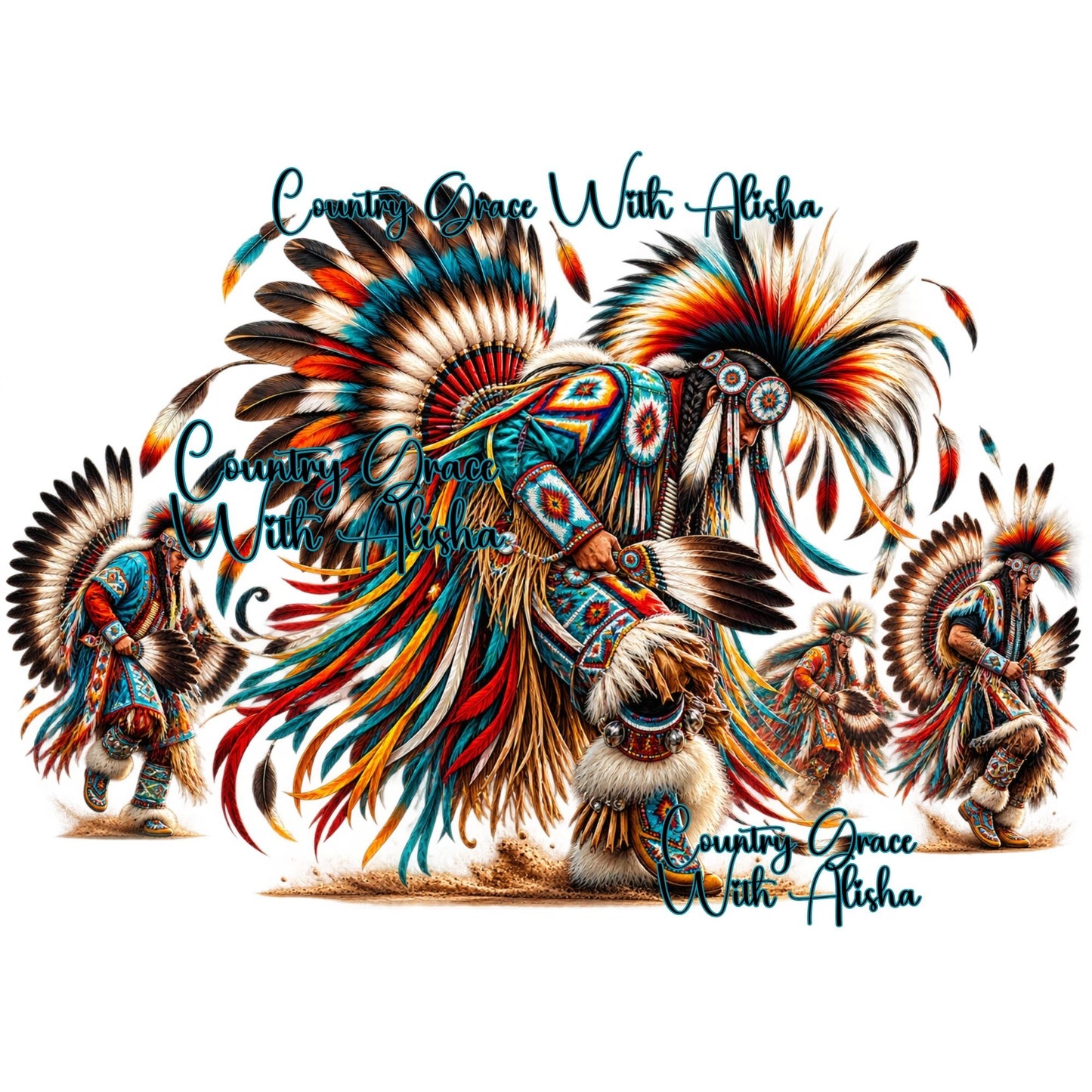 Native American Headdress Ready to Press Sublimation Transfer