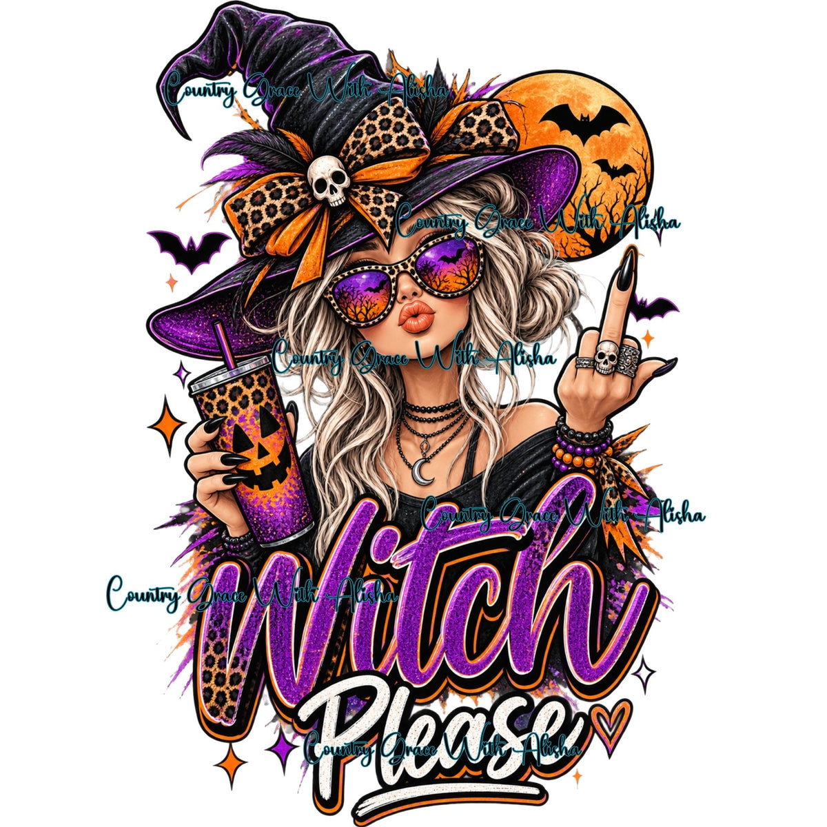 Halloween Witch Ready to Press Sublimation Transfer