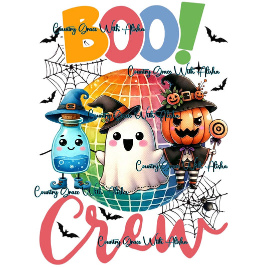 Halloween Boo Crew Ready to Press Sublimation Transfer