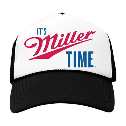 Miller Time Trucker Hat Snapback Foam Cap