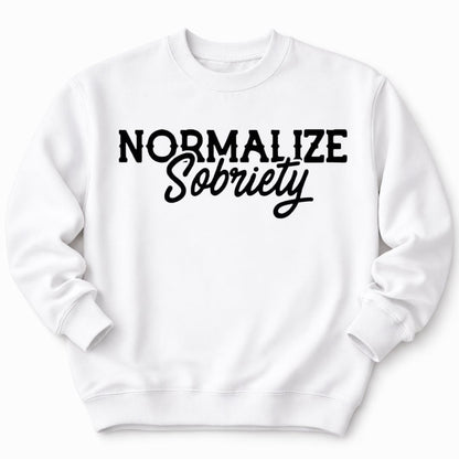 Normalize Sobriety White Sweatshirt