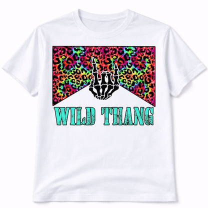 Wild Thang Animal Print Graphic Tee Shirt