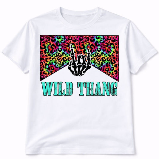 Wild Thang Animal Print Graphic Tee Shirt