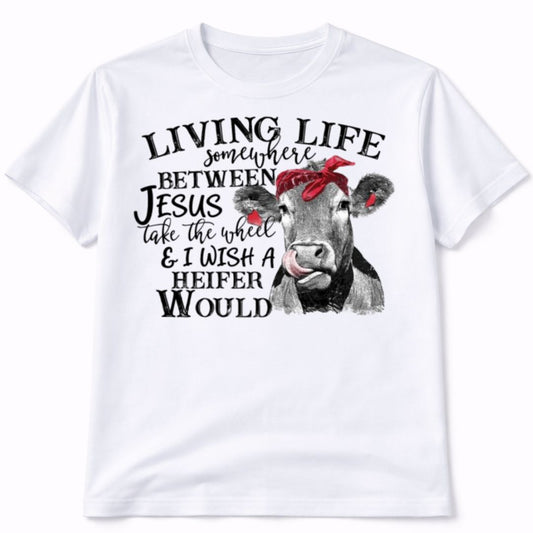 Wish A Heifer Would Cow Graphic TShirt