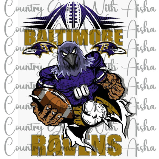 Ravens Football Ready to Press Sublimation Transfer