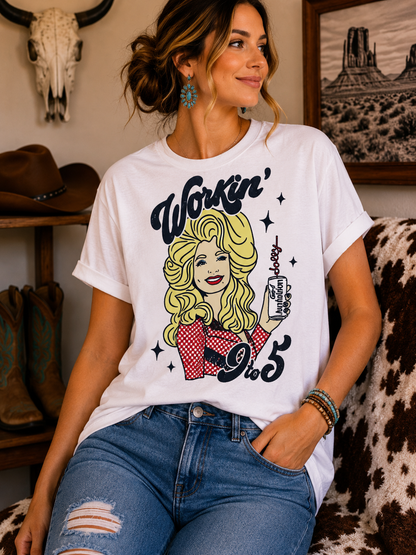 9 To 5 Dolly Parton Graphic Tee Shirt