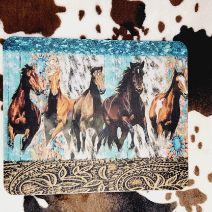 Running Horses Western Mouse Pad