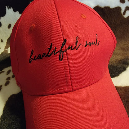 Beautiful Soul Red Embroidered Baseball Hat