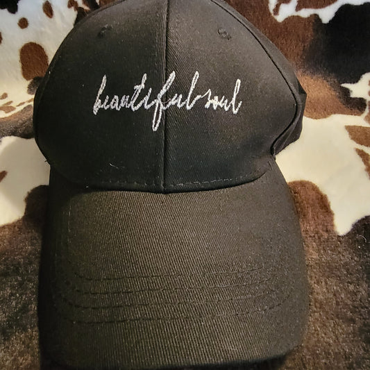 Beautiful Soul Black Embroidered Baseball Hat