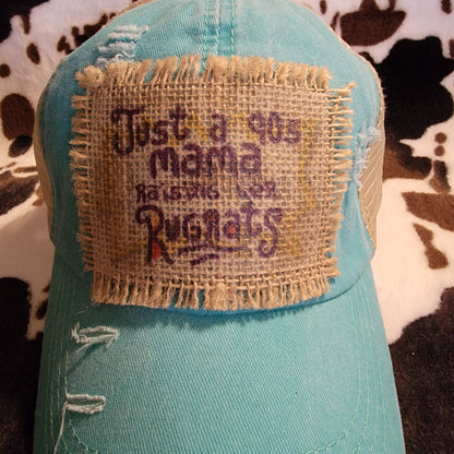 Rugrats Mom Criss Cross Ponytail Patch Hat