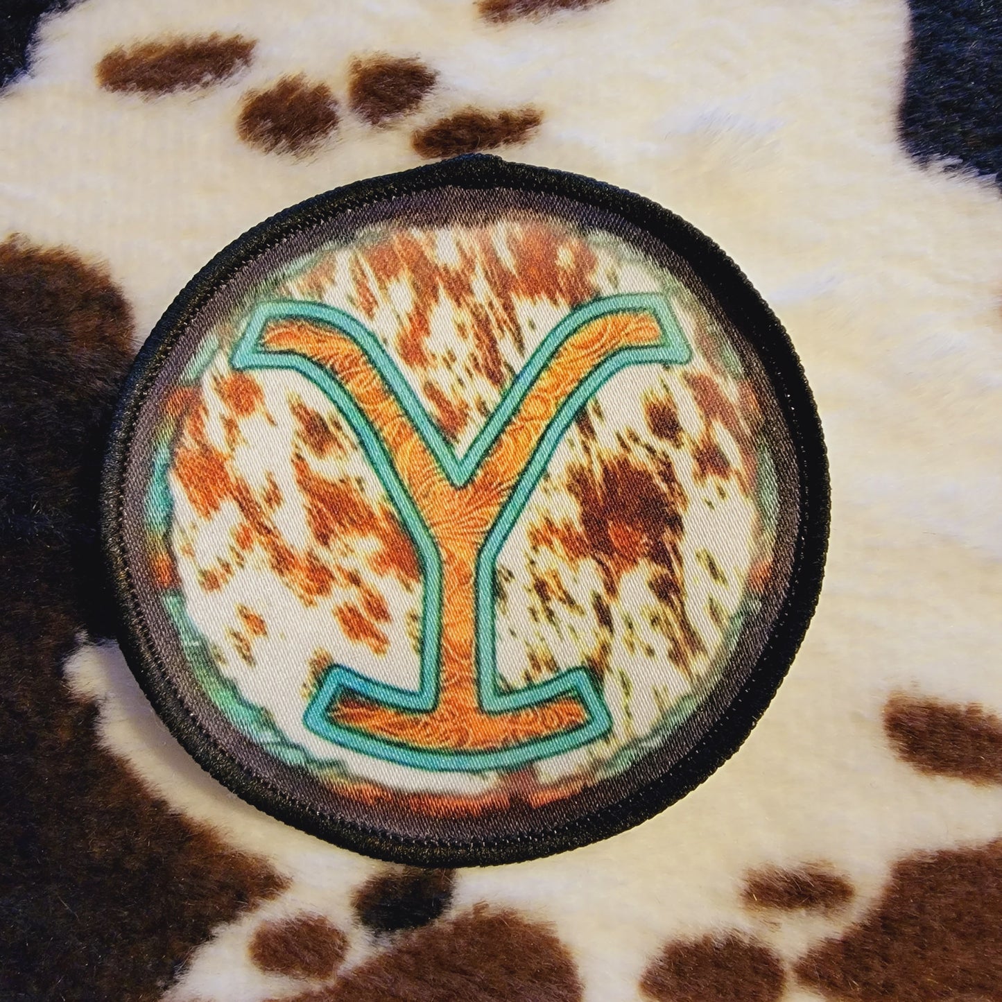 Yellowstone Cow Print Hat Patch