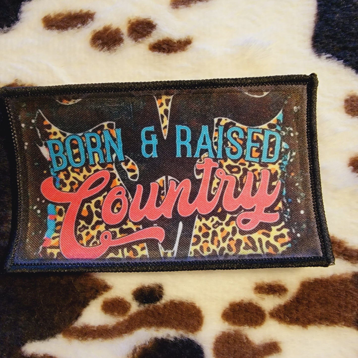Born and Raised Country Hat Patch