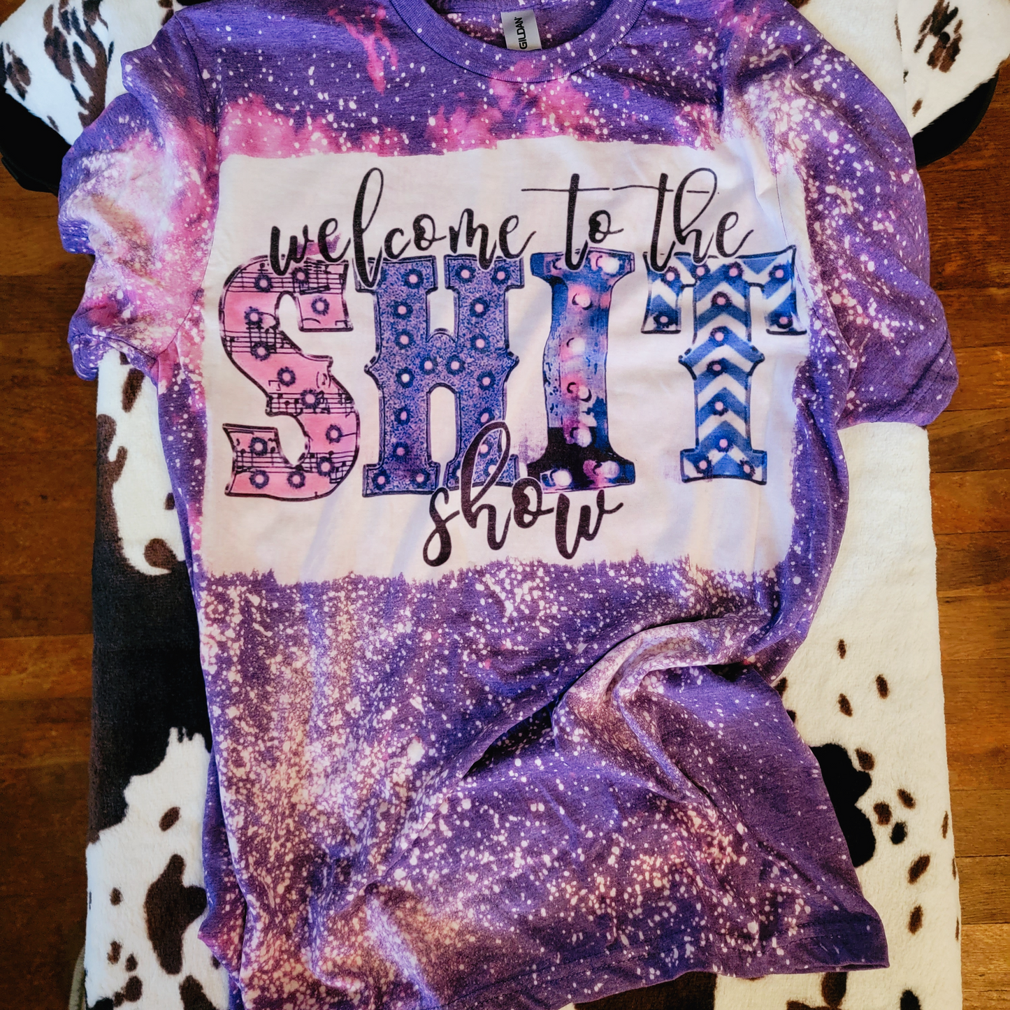 Welcome To The Shit Show Bleached Tee