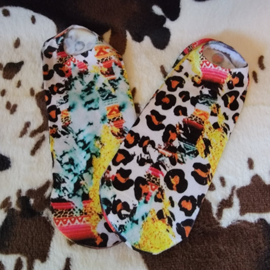 Animal Print No Show Custom Socks