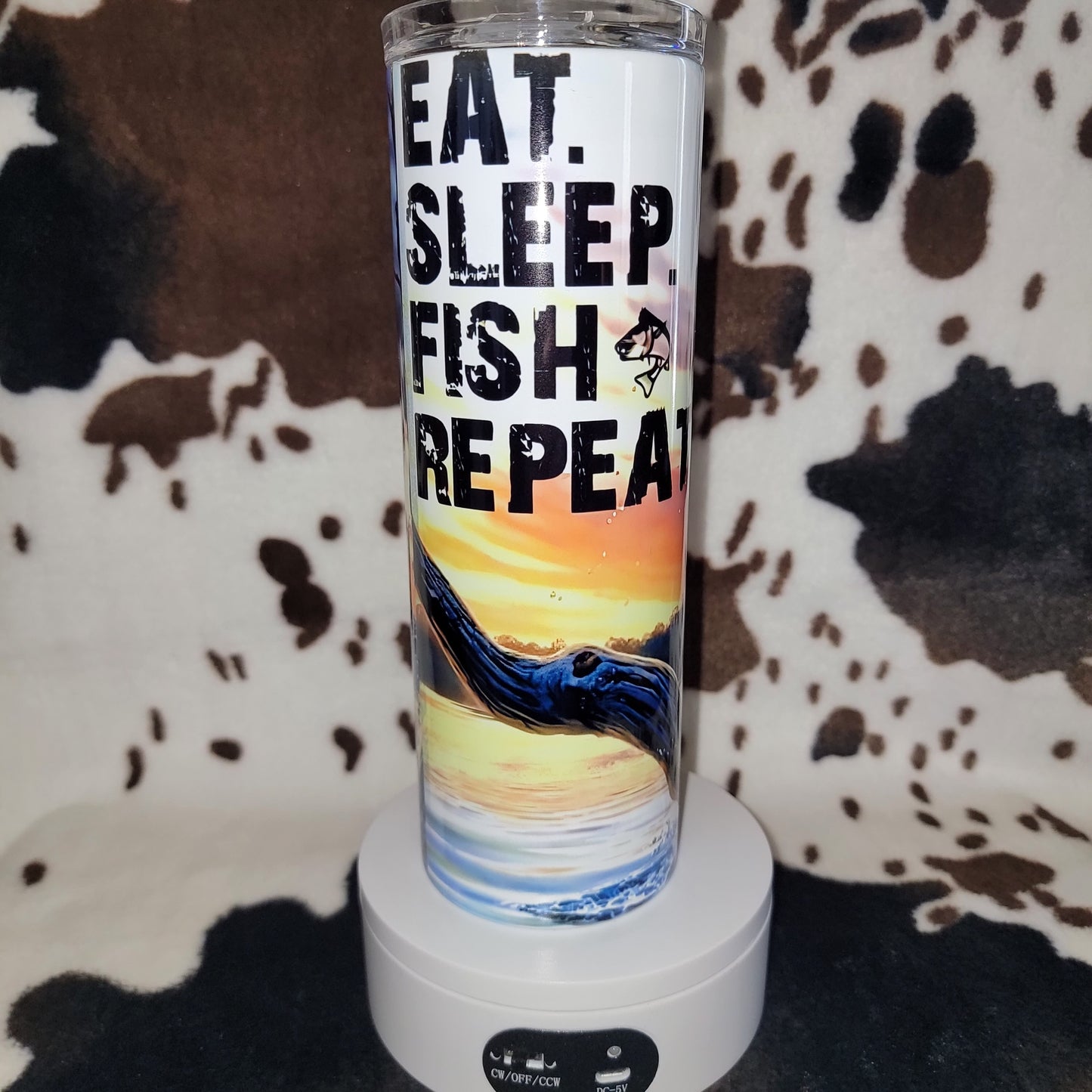 Eat Sleep Fish 20oz Skinny Tumbler