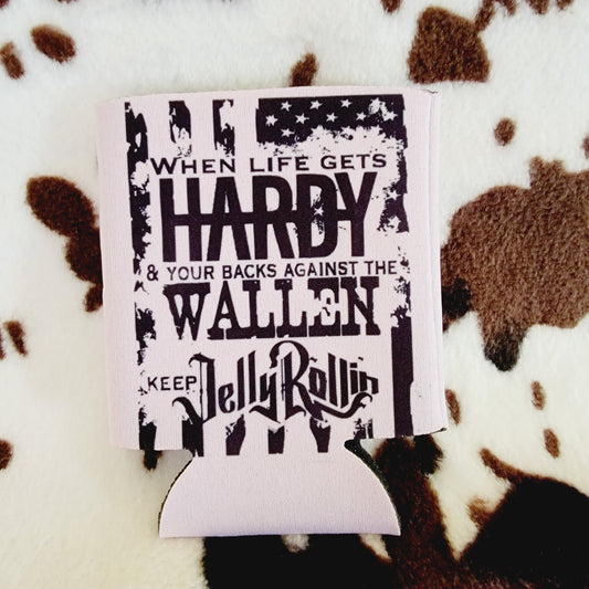 Hardy Wallen Jelly Roll Can Cooler Drink Holder Koozie