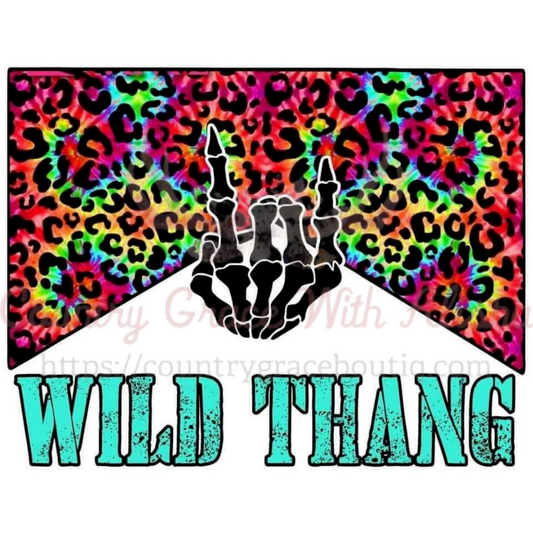 Sublimation Print Leopard Wild Thang Ready to Press Heat Transfer