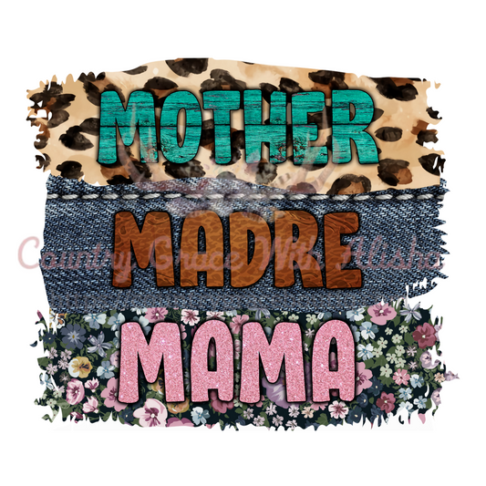 Sublimation Print Mother Leopard Ready to Press Heat Transfer