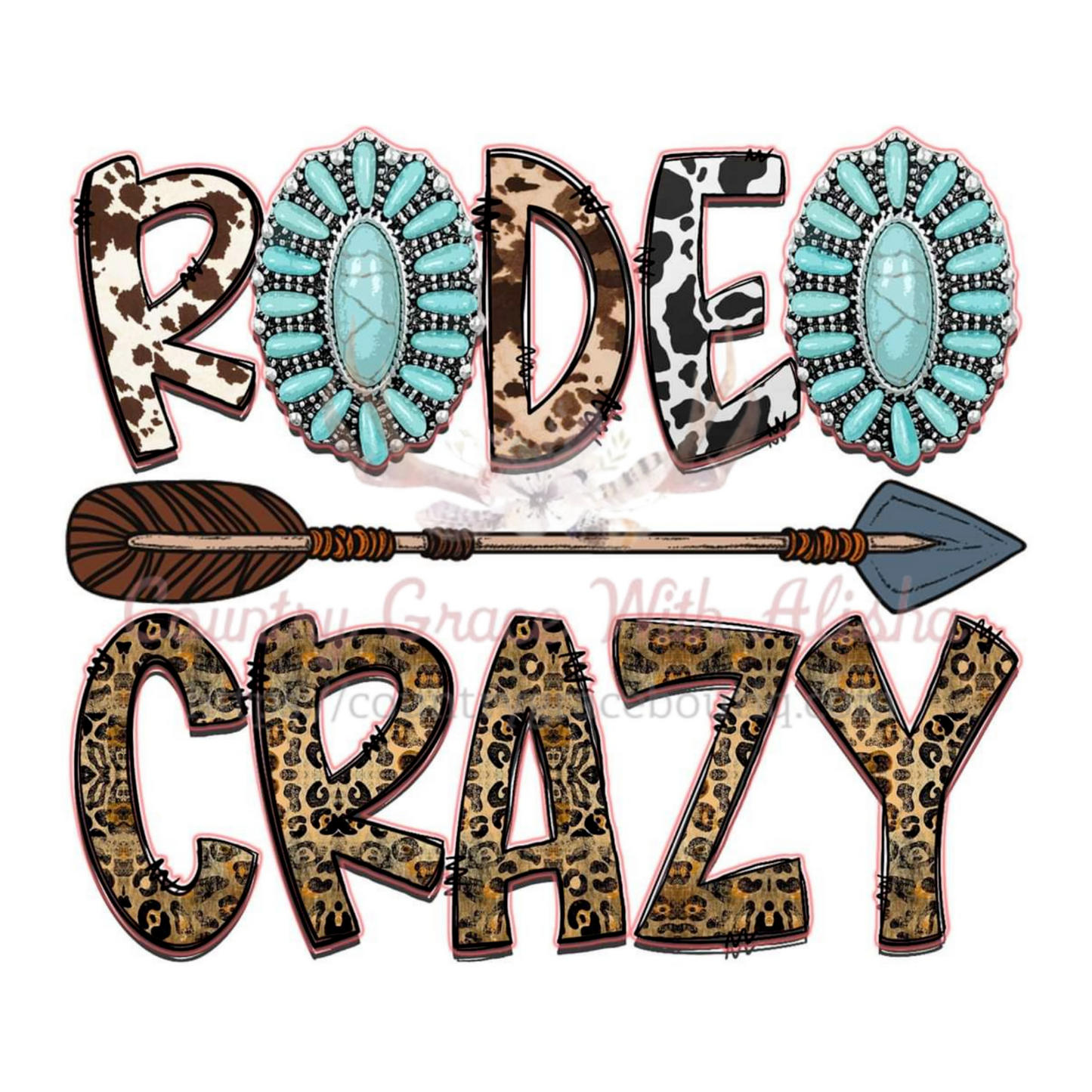 Sublimation Print Rodeo Crazy Ready to Press Heat Transfer