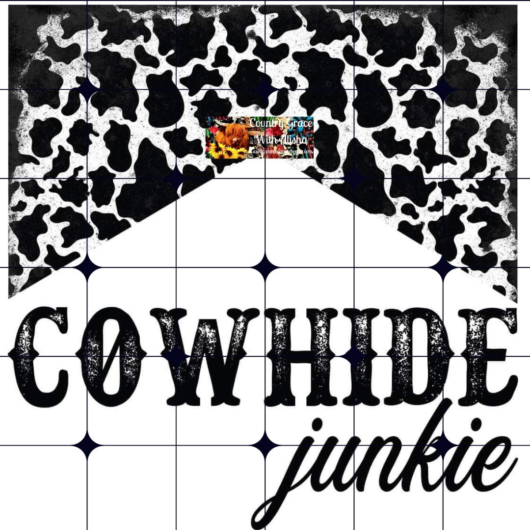 Cowhide Junkie Ready to Press Sublimation Transfer