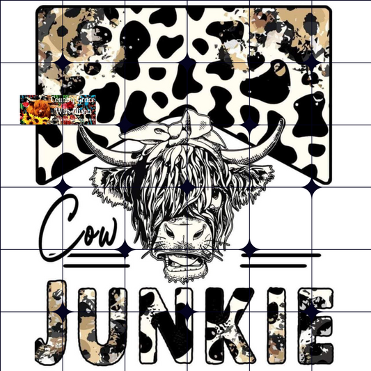 Cow Junkie Ready to Press Sublimation Transfer