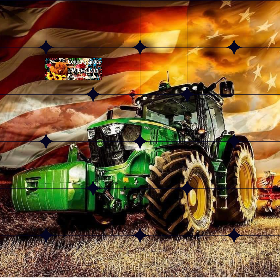 Tractor Flag Full Page Ready to Press Sublimation Transfer