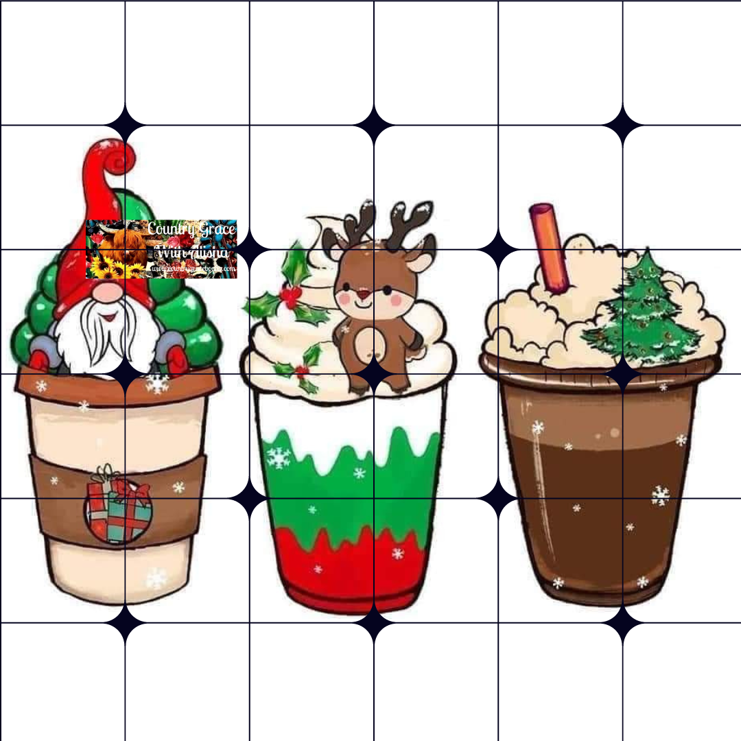 Coffee Christmas Ready to Press Sublimation Transfer