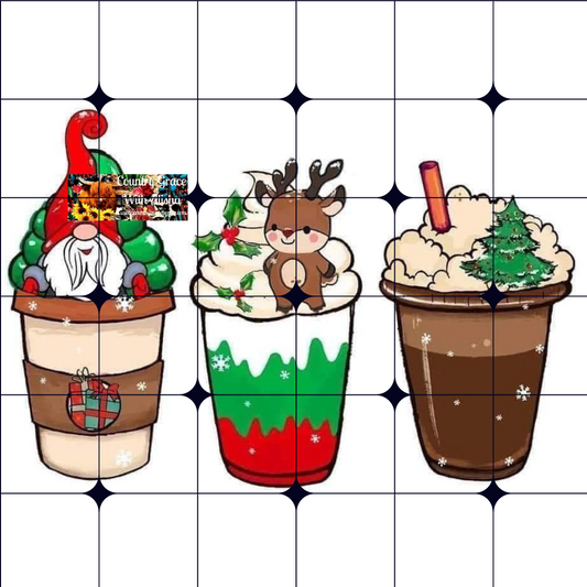 Coffee Christmas Ready to Press Sublimation Transfer