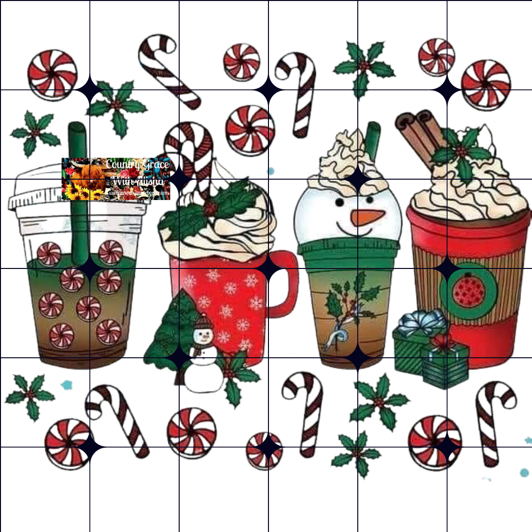Christmas Drinks Ready to Press Sublimation Transfer