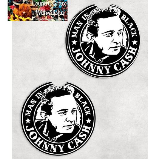 Johnny Cash Neoprene Car Coasters