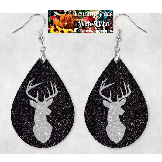 Western Deer Teardrop Dangle Custom Earrings