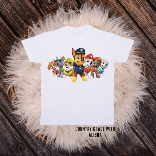 Paw Patrol Kids TShirt White Short Sleeve Graphic Tee