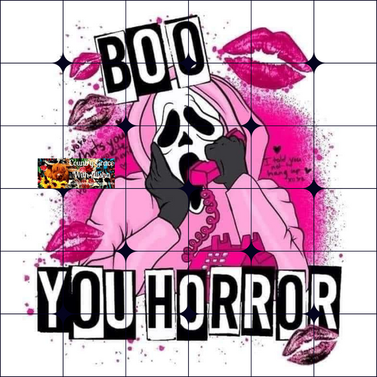 Boo Halloween Ready to Press Sublimation Transfer