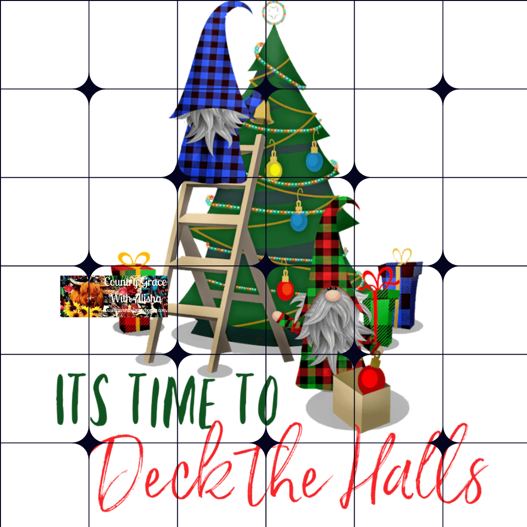 Deck The Halls Christmas Ready to Press Sublimation Transfer