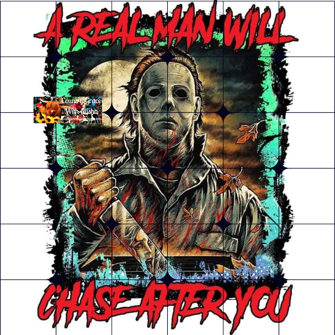 Get A Man Halloween Ready to Press Sublimation Transfer