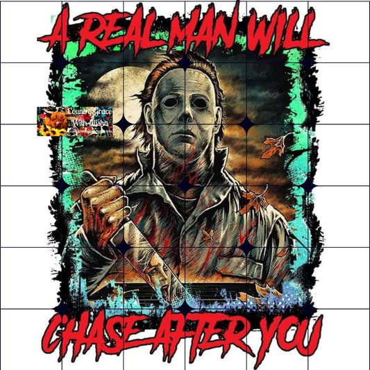Get A Man Halloween Ready to Press Sublimation Transfer