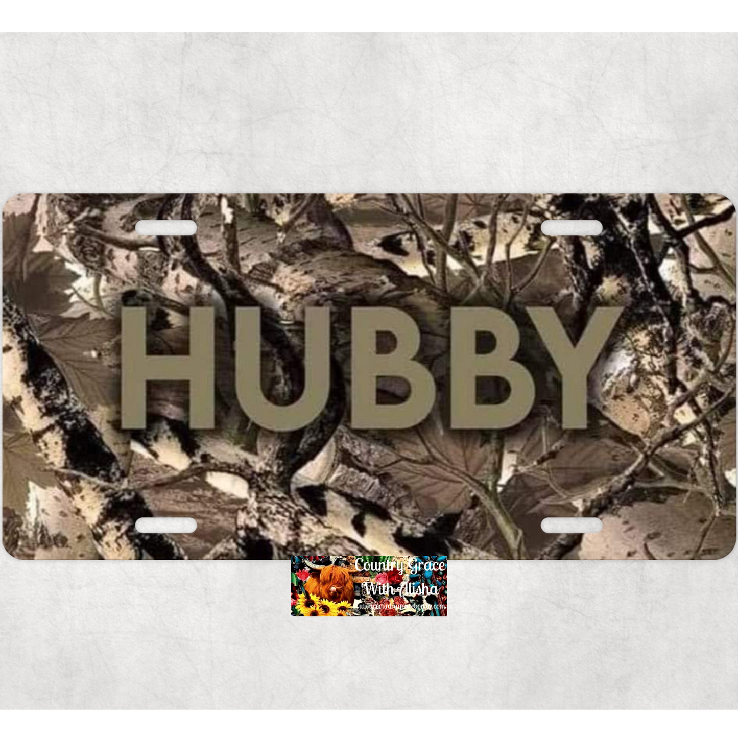 Hubby Custom Handmade Car Tag License Plate