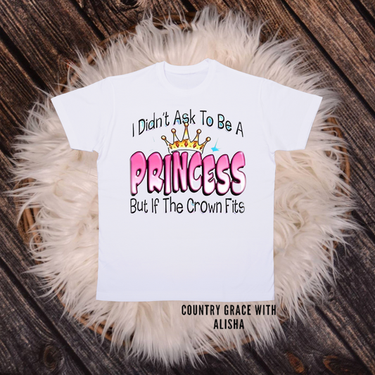 Princess Kids TShirt White Short Sleeve Graphic Tee