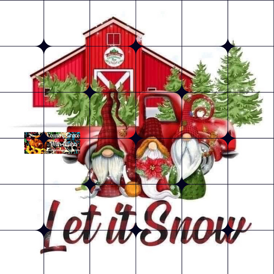 Let It Snow Christmas Ready to Press Sublimation Transfer