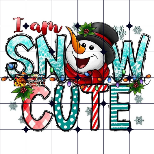 Snowman Cute Christmas Ready to Press Sublimation Transfer