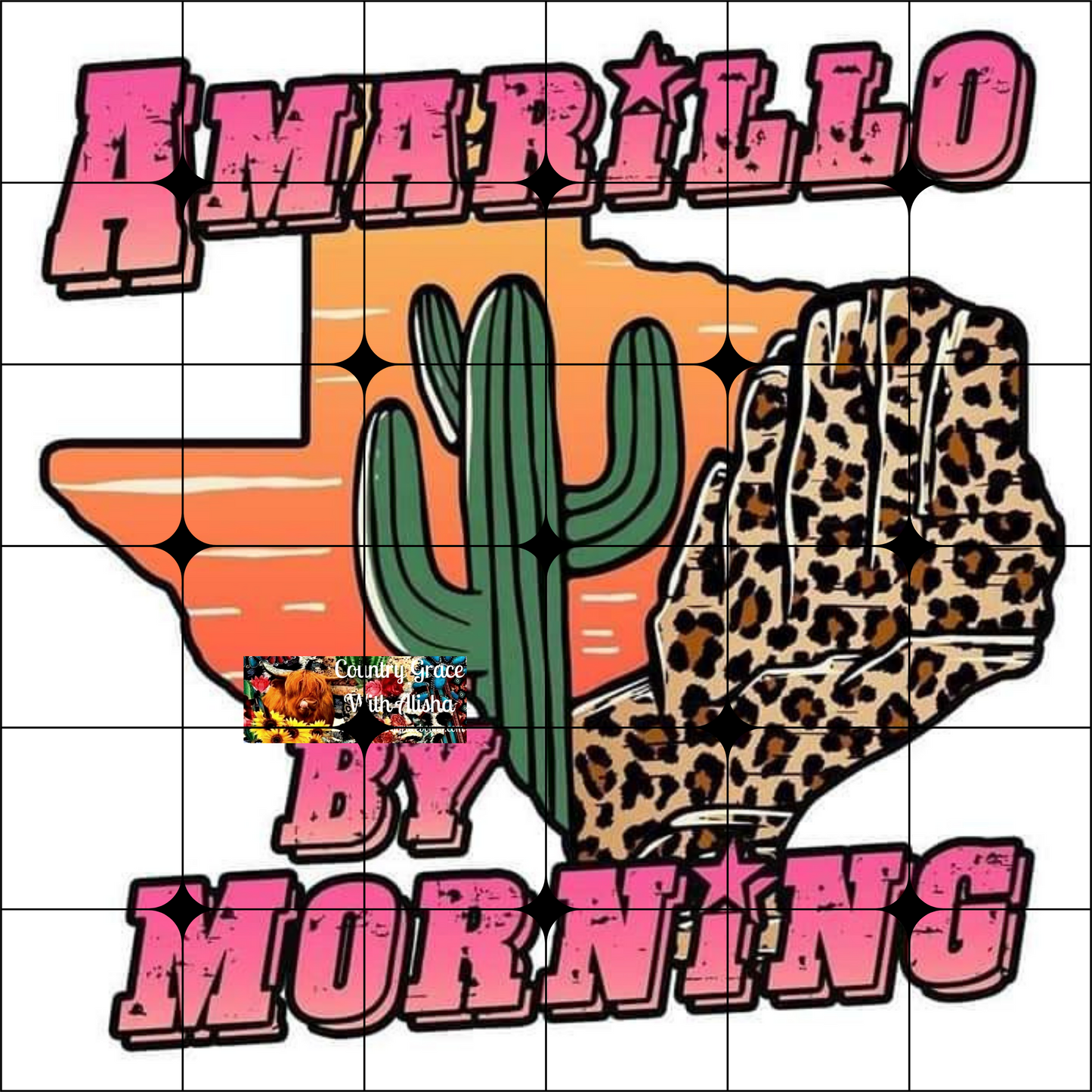 Amarillo By Morning Ready to Press Sublimation Transfer