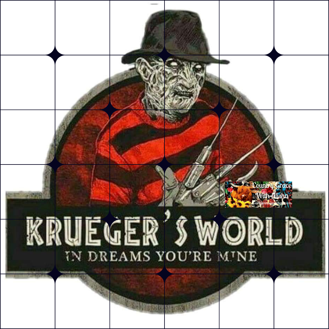 Kruegers World Halloween Ready to Press Sublimation Transfer