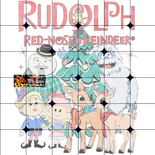 Rudolph Christmas Ready to Press Sublimation Transfer