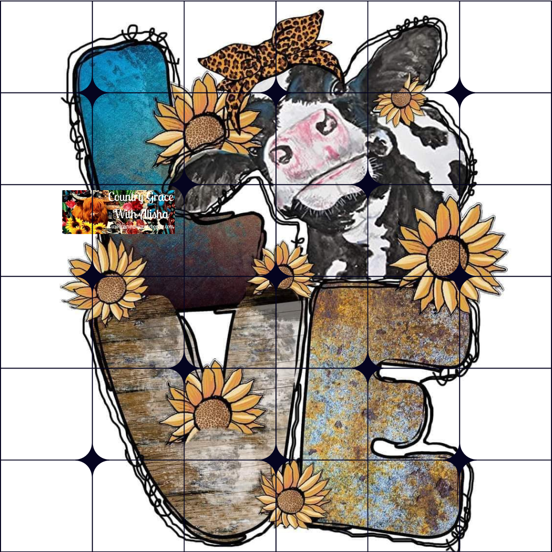 Cow Love Ready to Press Sublimation Transfer
