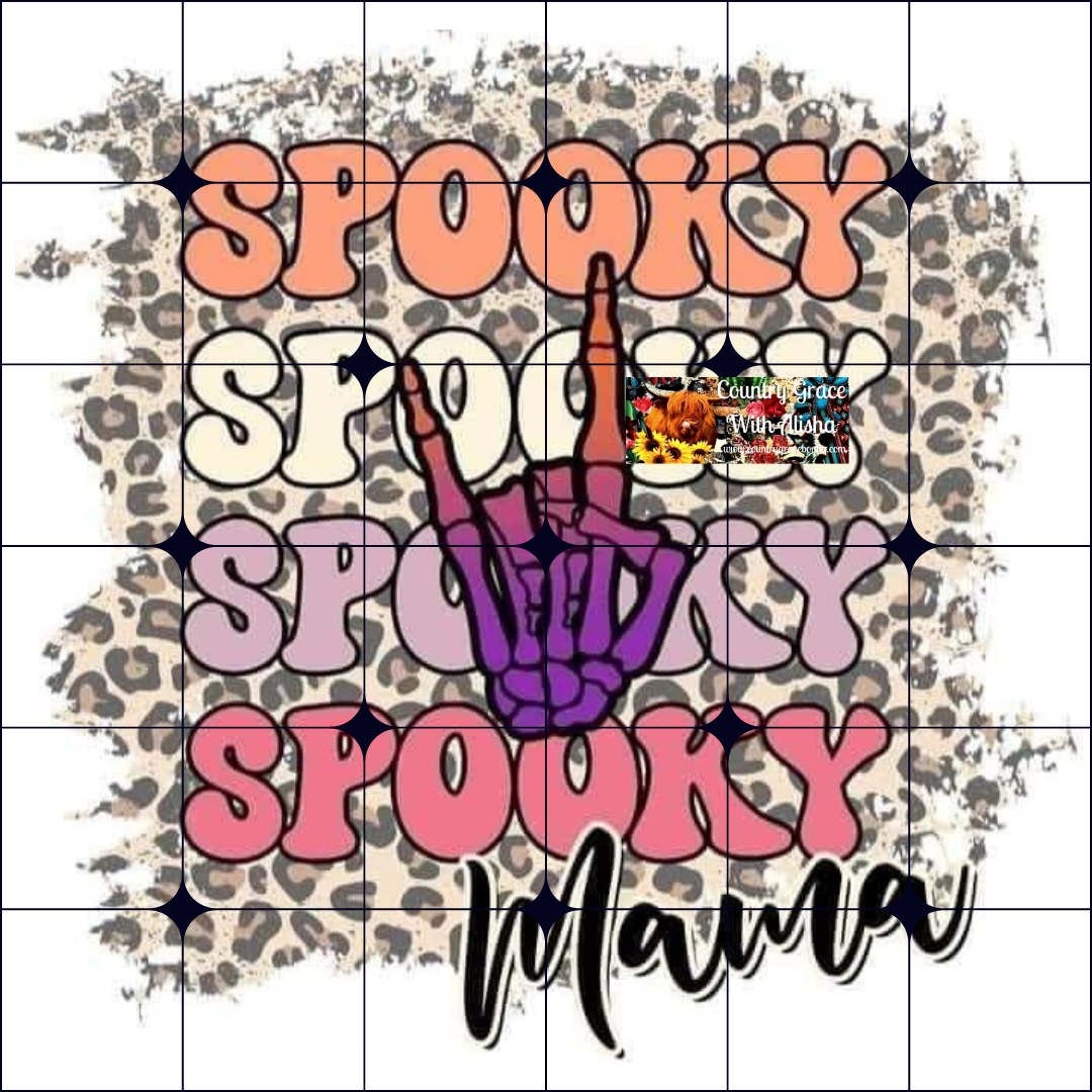 Spooky Mama Halloween Ready to Press Sublimation Transfer
